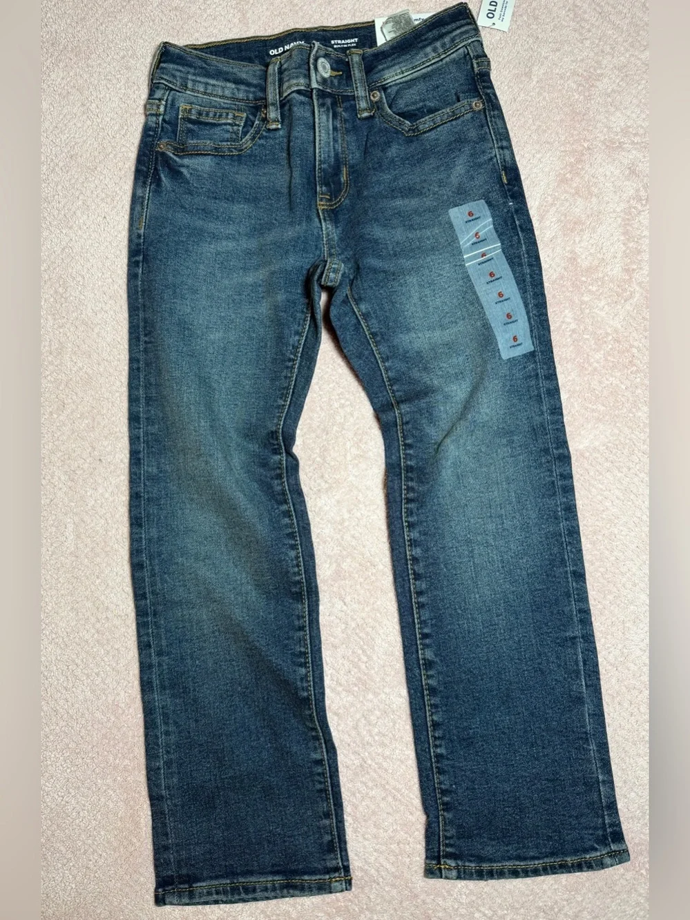 Old Navy Boys Dark Blue Straight-Leg Jeans